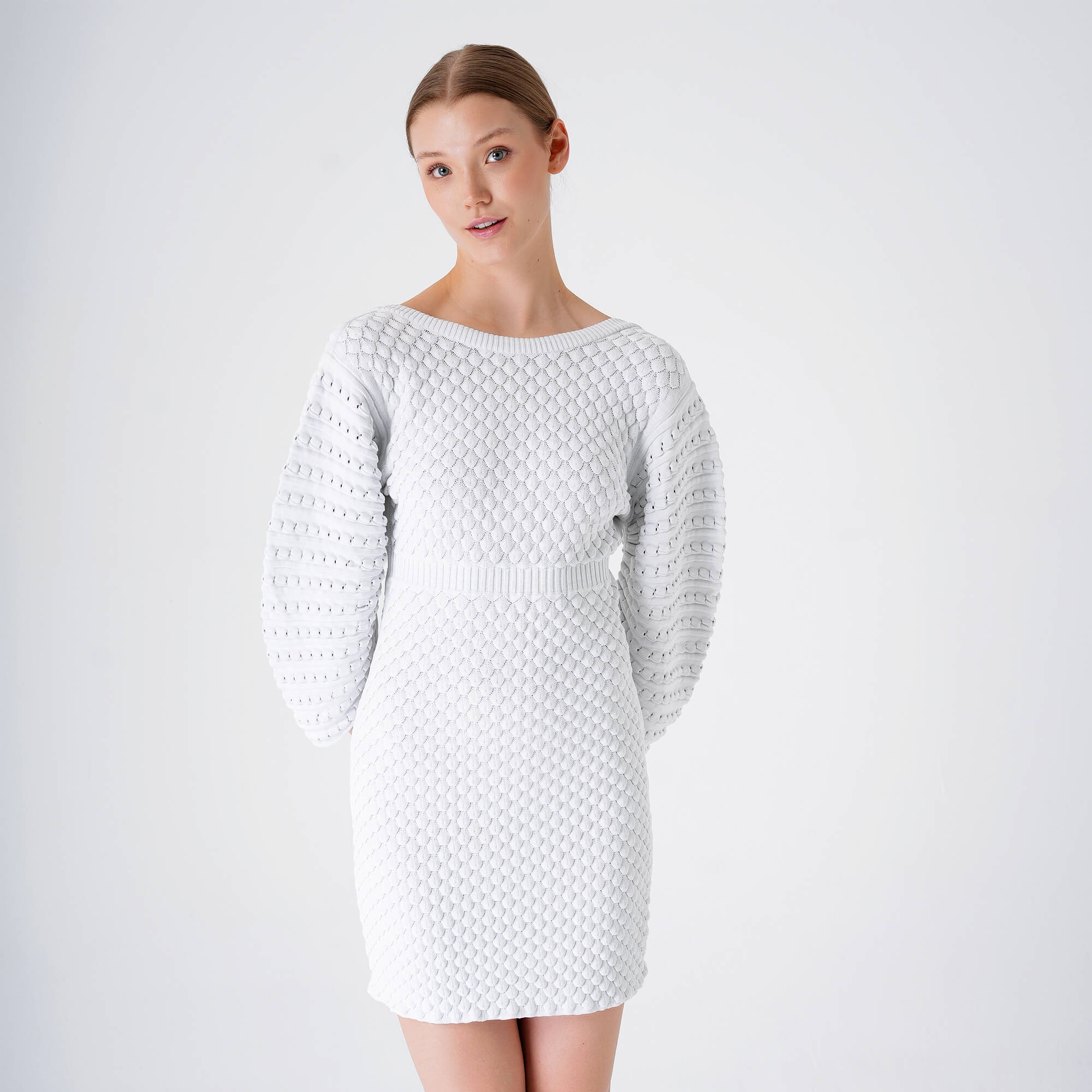 Chanel - White Drop Embossed Dress